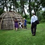 Recently completed wigwam of the Escopus-Munsee tribe, which inhabited the New Paltz area.